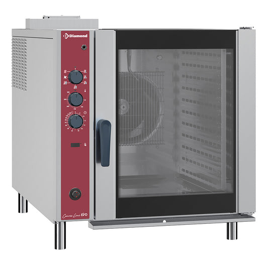Four à convection à gaz, 10x GN 2/1, humidificateur automatique
