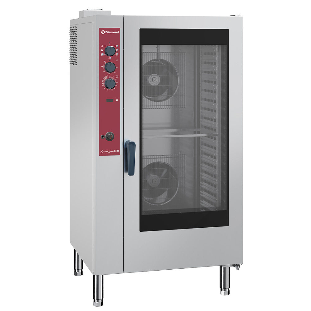 Four à convection à gaz, 20x GN1/1, humidificateur automatique