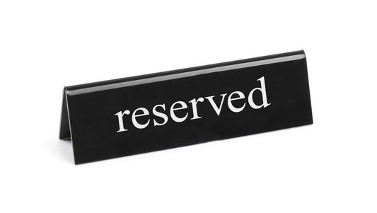 Chevalet de table réservé, HENDI, reserved, 130x30x(H)38mm
