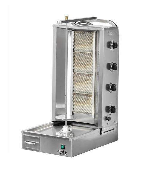 Machine à Doner kebab moteur en bas 4 radiants à GAZ - PIMAK -  DO7/M77-(4A)