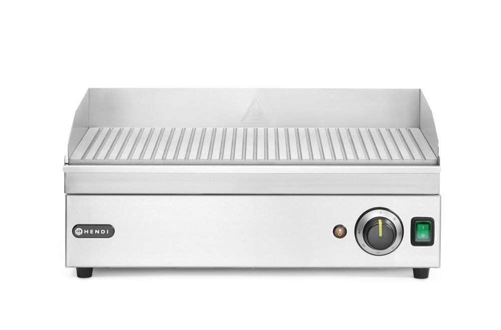Grill rainuré, HENDI, Kitchen Line, 220-240V/2400W, 527x404x(H)233mm
