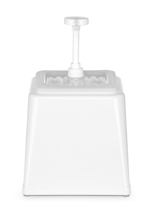 Distributeur de sauces avec pompe, HENDI, 2,5L, Blanc, 230x210x(H)327mm