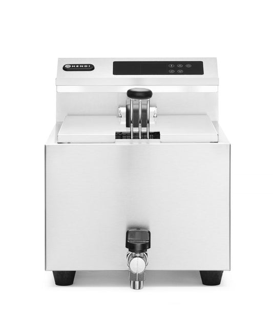 Friteuse Profi Line avec robinet de vidange numérique - 8 l, HENDI, Profi Line, 8L, 230V/3500W, 305x515x(H)345mm