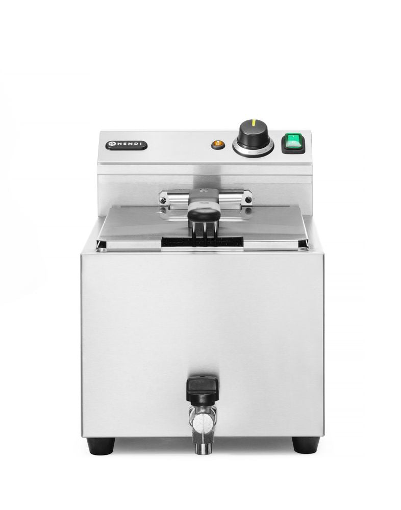 Friteuse Profi Line avec robinet de vidange - 10L - 400V, HENDI, Profi Line, 10L, 400V/6600W, 300x680x(H)420mm