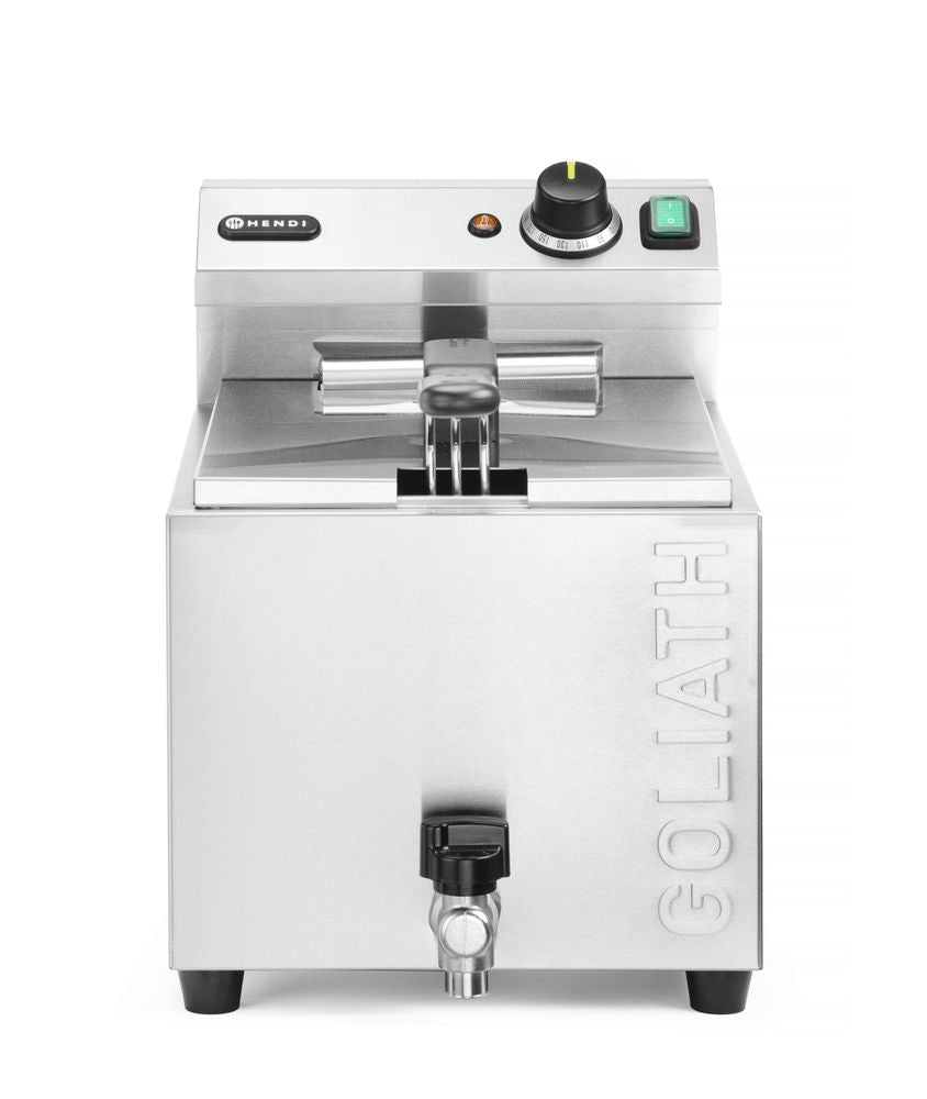 Friteuse XL avec robinet de vidange HENDI GOLIATH, HENDI, 10L, 400V/10200W, 300x585x(H)392mm