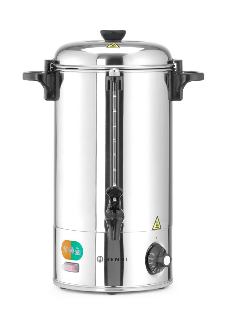 Distributeur à boissons chaudes, HENDI, 9L, Argent, 230V/2200W, 370x332x(H)472mm
