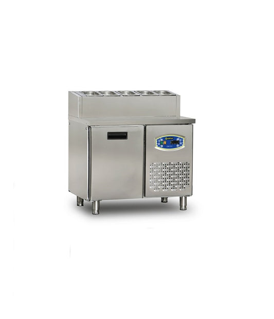 Table de préparation sandwich/ pizzas saladette basse 1 porte 196L - DAMPAK - 22TBF1S-PA70
