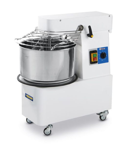 Pétrin à spiralé avec tête relevable et bol amovible, HENDI, 56 kg/h, 22L, 230V/750W, 400x672x(H)730mm