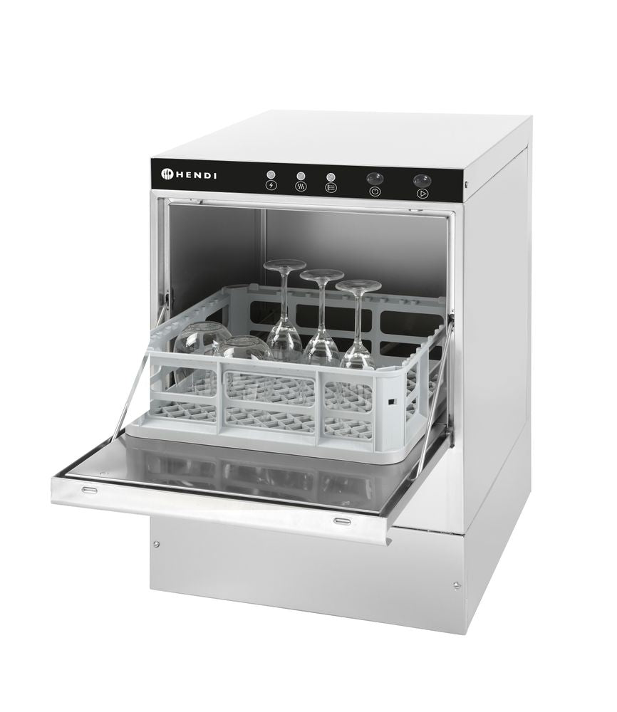 Lave-verre 40x40 - commande électronique, HENDI, 230V/2800W, 472x566x(H)705mm