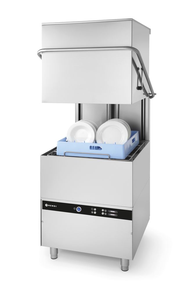 Lave-vaisselle à capot 50x50 - commande électronique, HENDI, avec pompe doseur produit lavage, 400V/8600W, 745x903x(H)1406mm