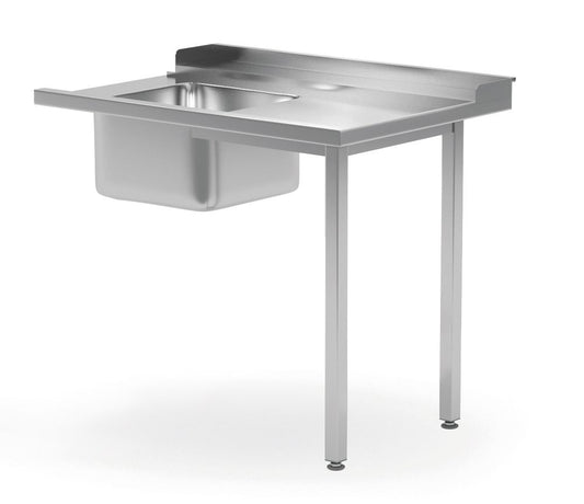 Table de chargement pour lave-vaisselle avec évier, HENDI, côté gauche, 1200x700x(H)850mm