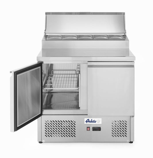 Saladette 2 portes avec vitrine réfrigérée GN surélevée 300L, Arktic, 230V/310W, 900x702x(H)1265mm