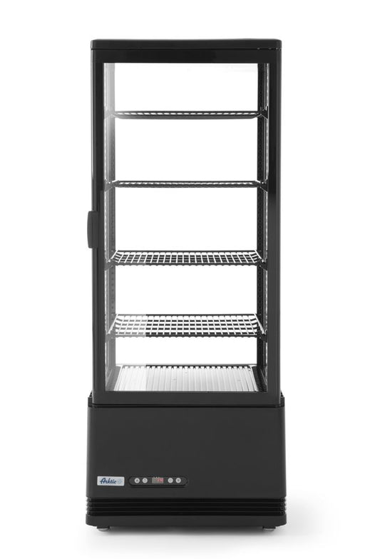 Vitrine de table grand modèle, 98 litres, Arktic, Noir, 230V/210W, 444x397x(H)1100mm