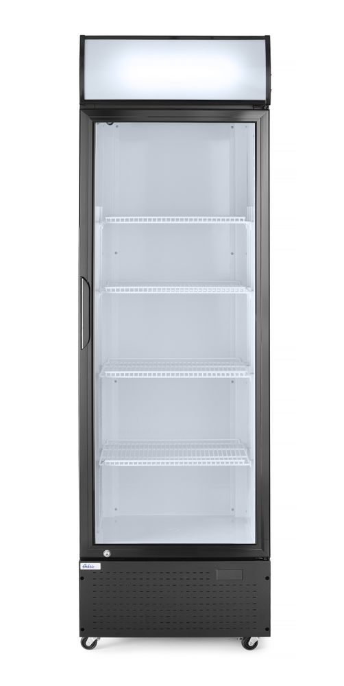 Armoire réfrigérée avec panneau rétro-éclairé, porte simple, Arktic, 254L, Noir, 220-240V/250W, 578x605x(H)1980mm