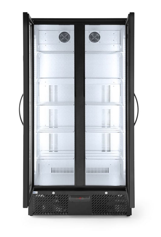 Arrière de bar double porte, Arktic, 477L, Noir, 220-240V/365W, 900x530x(H)1820mm