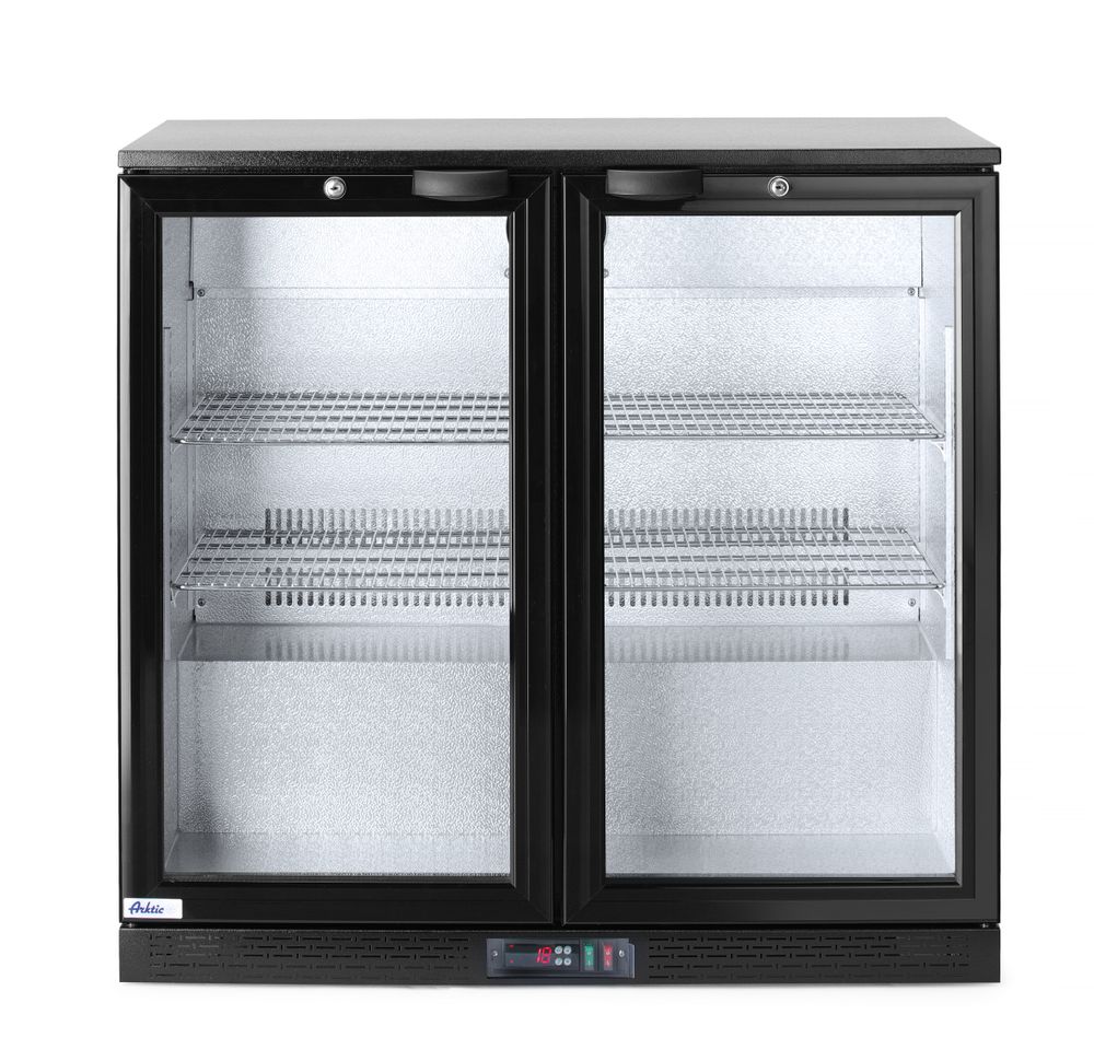 Arrière de bar double porte, Arktic, 180L, Noir, 220-240V/160W, 900x540x(H)890mm