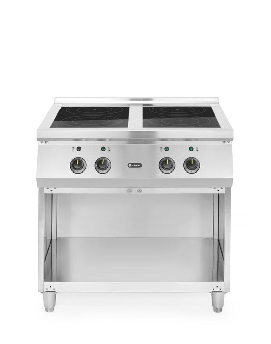 Cuisinière à induction avec 4 foyers, HENDI, 400V/17000W, 800x720x(H)854mm