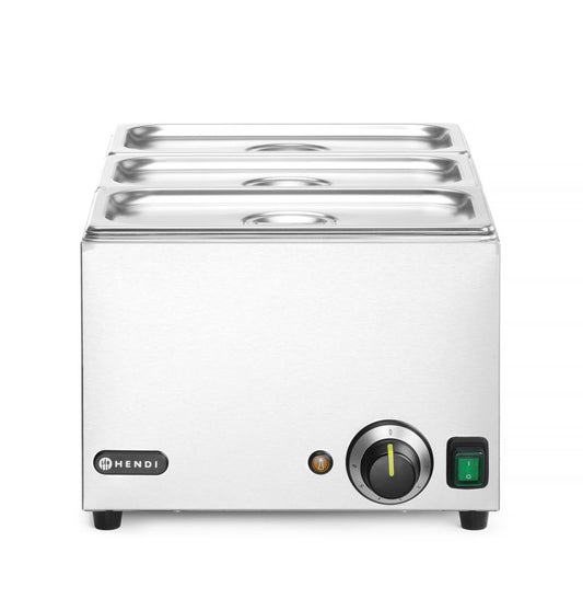 Set Bain-marie HENDI Ranger + 3 x bac GN 1/3 avec couvercle, HENDI, GN 1/1, 230V/1000W, 590x332x(H)242mm