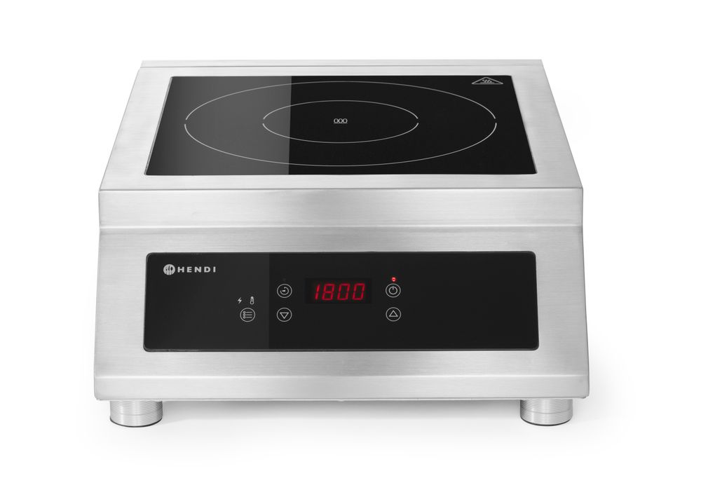 Plaque de cuisson à induction modèle 5000 D, HENDI, Profi Line, 400V/5000W, 398x525x(H)175mm