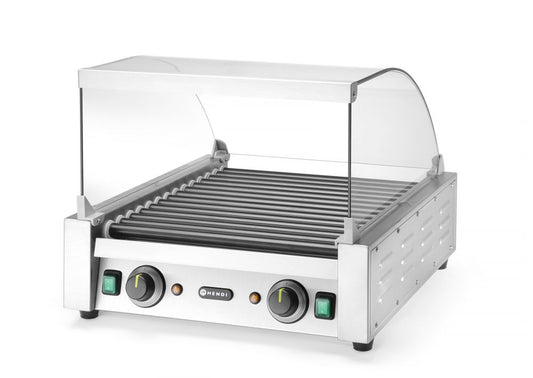 Couvercle en verre pour grill roulant pour saucisses, HENDI, Pour grill roulant pour saucisses 7 (268506), 470x325x(H)240mm