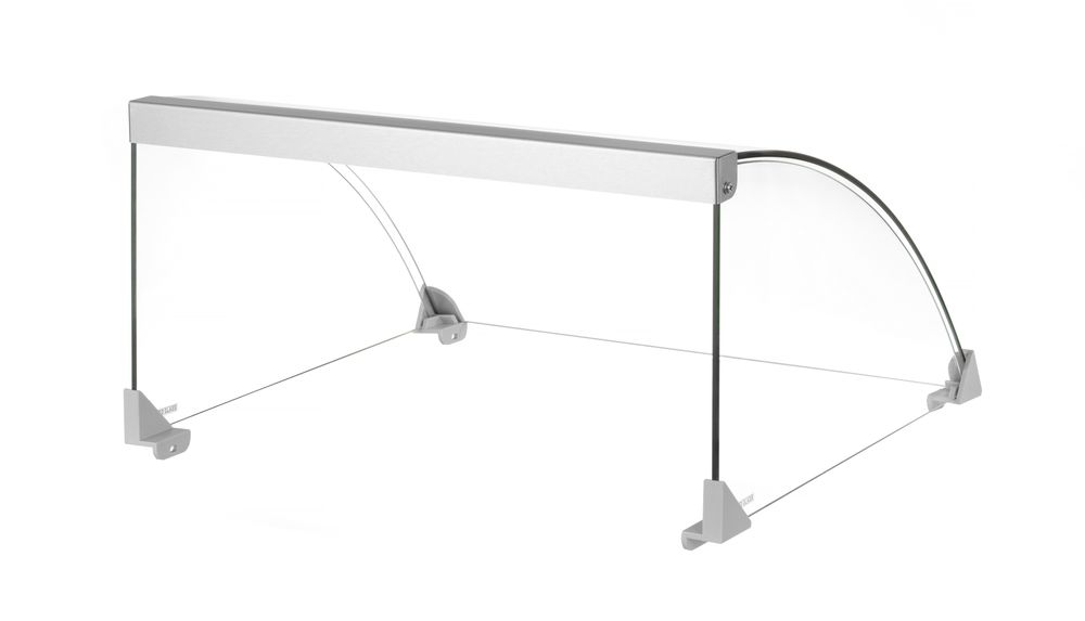 Couvercle en verre pour grill roulant pour saucisses, HENDI, Pour grill roulant pour saucisses 9 (268605), 470x401x(H)250mm