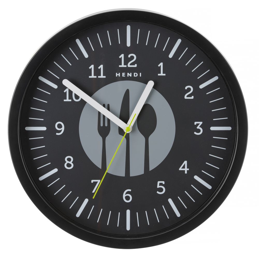 Horloge murale, HENDI, Noir, ⌀356x(H)45mm