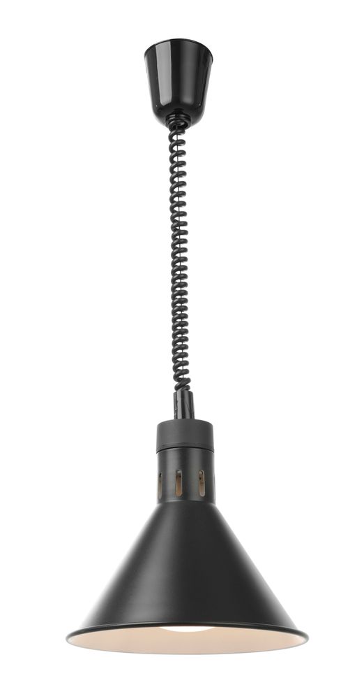 Lampe chauffante conique réglable, HENDI, Noir, 230V/250W, ⌀275x(H)250mm