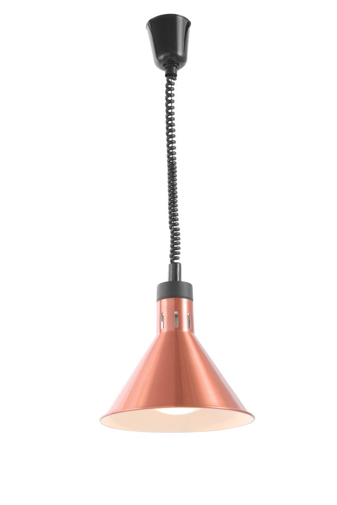 Lampe chauffante conique réglable, HENDI, Cuivre, 230V/250W, ⌀275x(H)250mm