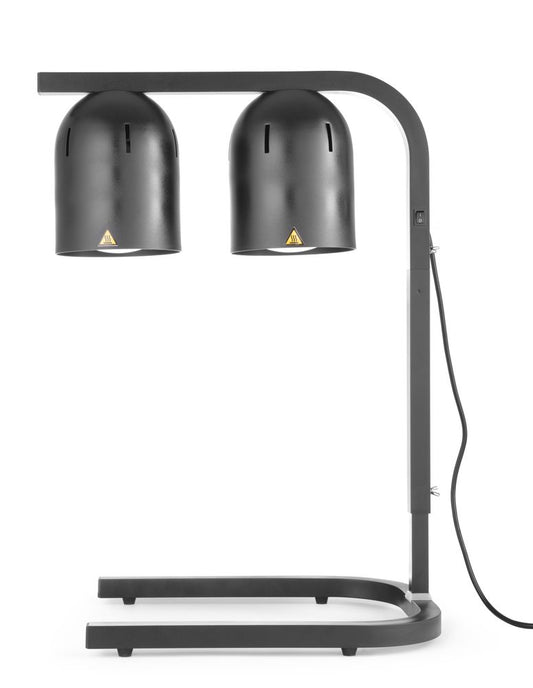 Portique chauffe-plat avec 2 lampes infrarouges, HENDI, Noir, 230V/250W, 453x360x(H)790mm