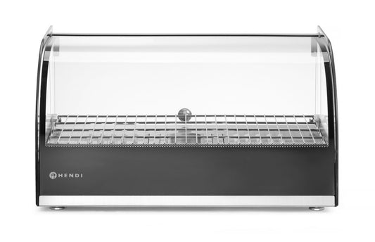 Vitrine de table chauffante, HENDI, un niveau, Noir, 220-240V/800W, 554x376x(H)311mm