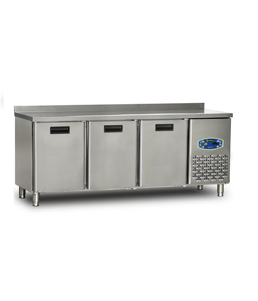 Table réfrigérée 3 portes  positif - profondeur 70cm - DAMPAK - 22TBF3S-70