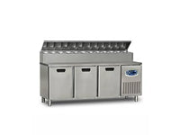 Table de préparation saladette basse 3 portes 450L - DAMPAK - 22TBF3S-PA70 - vue secondaire
