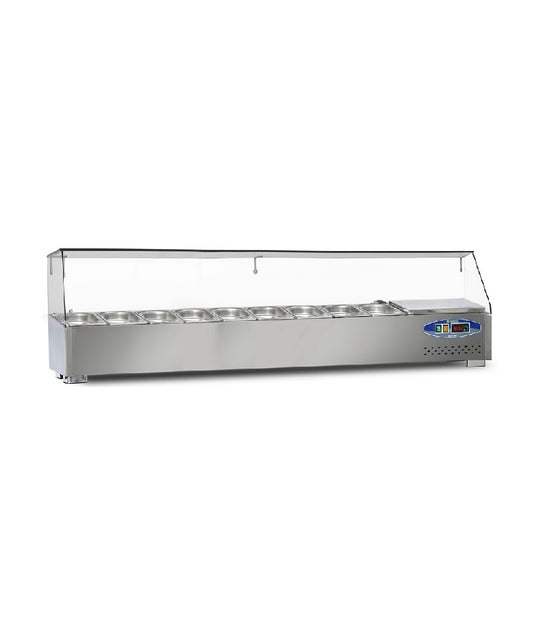 Kit réfrigéré / Saladette 150cm à poser 7x GN1/4 - DAMPAK -  22SBS07-15
