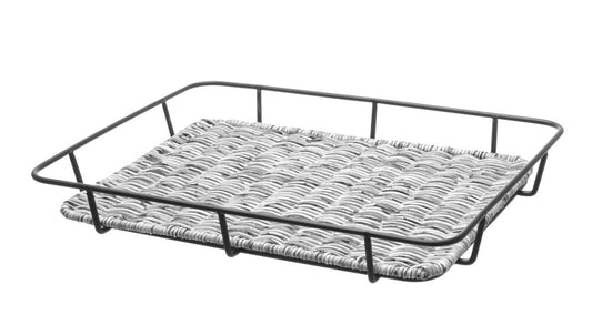 Corbeille à pain avec bord en inox, HENDI, Gris clair, 400x300x(H)50mm
