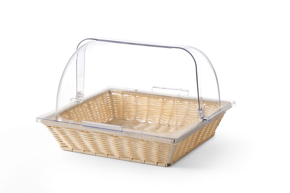Corbeille avec couvercle rolltop, HENDI, Corbeille + Couvercle, GN 2/3, 365x335x(H)245mm