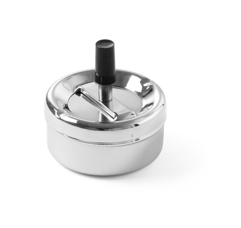 Cendrier avec bouton poussoir, HENDI, ⌀90x(H)45mm