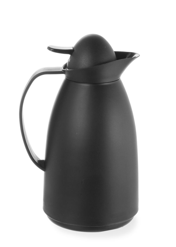 Verseuse isotherme avec bouteille intérieure en verre, HENDI, 1L, Noir, ⌀140x(H)268mm