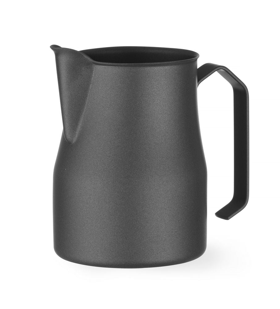 Pot à lait noir mat avec bec verseur en forme V, HENDI, 0,7L, Noir, ⌀84x(H)130mm