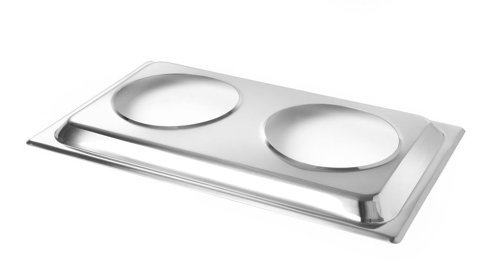Plateau-support pour 2 bacs bains-marie, HENDI, Plateau-support, GN 1/1, 530x325x(H)30mm