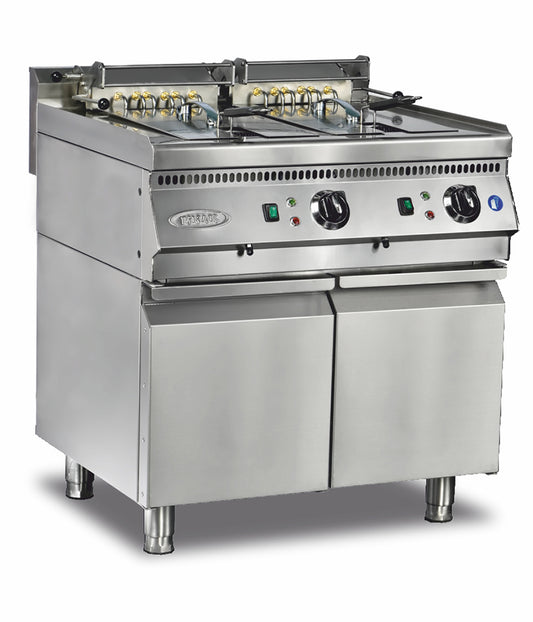 Friteuse 24 + 24L à GAZ sur coffre - PIMAK -  90S-M062G