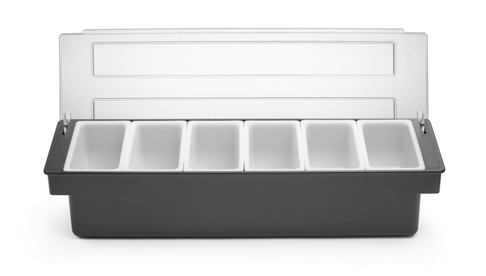 Boîte à ingrédients - 6 bacs, BarUp, 480x150x(H)100mm