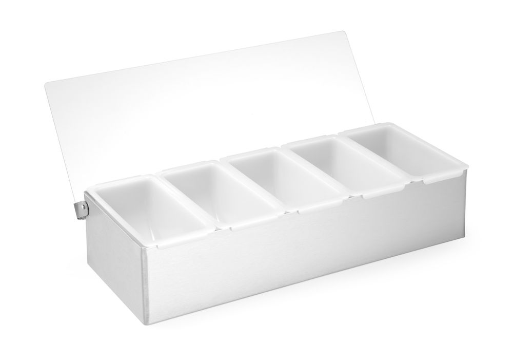 Boîte à ingrédients, BarUp, 5 boîtes, 375x140x(H)90mm