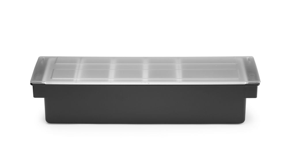 Boîte à ingrédients - 5 bacs, BarUp, Noir, 480x150x(H)100mm