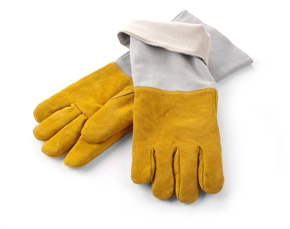 Gants barbecue en cuir résistants à la chaleur - 2 pièces, HENDI, 2 u., (L)460mm