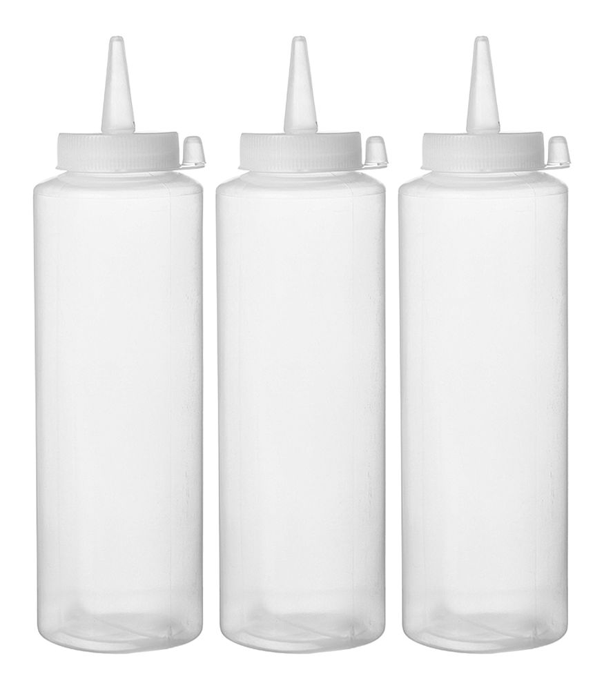 Sets de flacon distributeur - 3 pièces, HENDI, 0,35L, Transparent, 3 u., ⌀55x(H)205mm