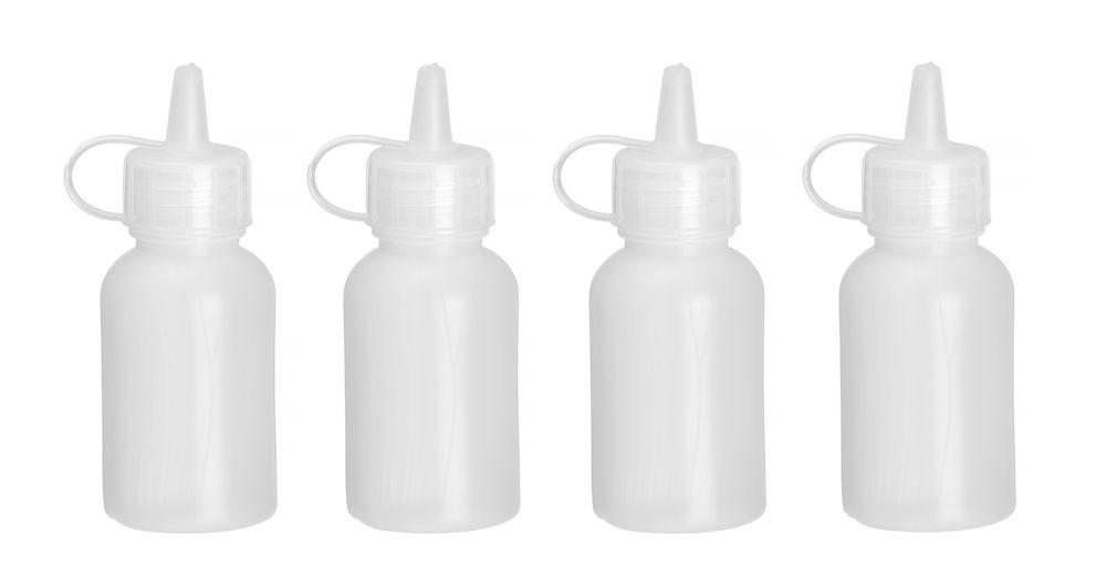 Mini flacon distributeur - set de 4 pièces, HENDI, 0,03L, Transparent, ⌀30x(H)85mm