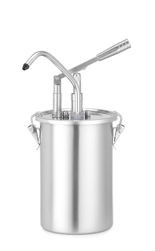 Distributeur de sauce en acier inoxydable avec pompe, HENDI, 4,5L, ⌀180x(H)420mm