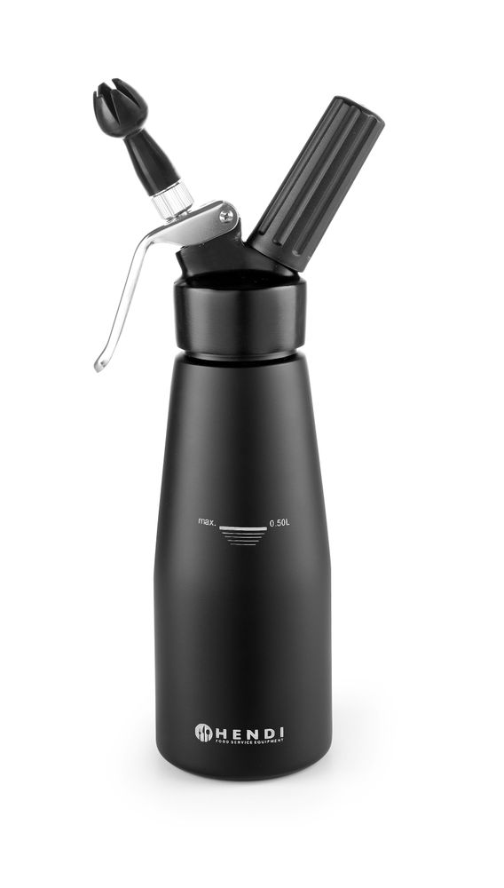 Siphon à chantilly Kitchen Line noir, HENDI, Kitchen Line, 0,5L, Noir, ⌀80x(H)260mm