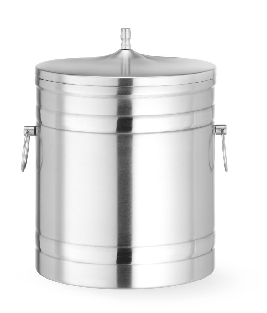 Seau à glaçons double paroi, BarUp, 5L, Argent, ⌀200x(H)230mm