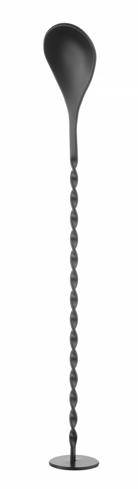 Cuillère à cocktail avec pilon, BarUp, Noir, 280x35mm